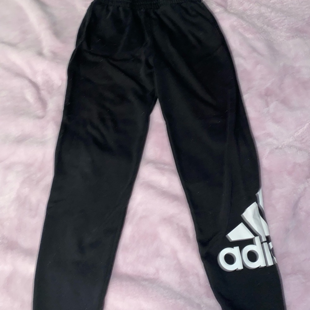 Adidas Kids Black Sweatpants with Logo